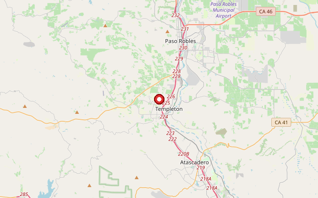 Map of service area in San Luis Obispo County