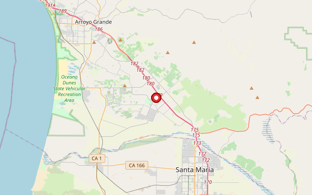Map of service area in San Luis Obispo County